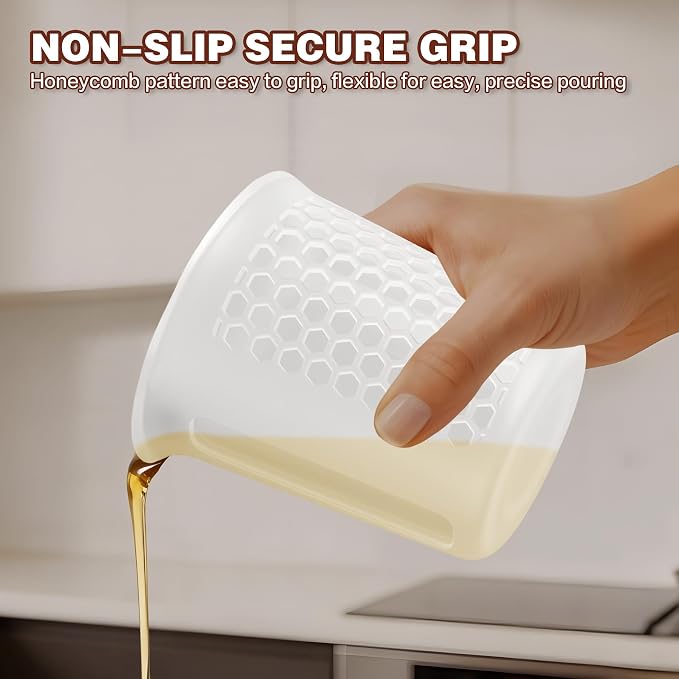 Silicone Measuring Cups Set 125ml + 250ml + 500ml - Image 8