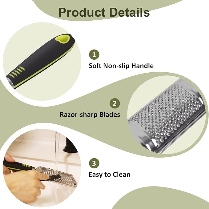 Handheld Cheese Grater Set for Kitchen Stainless Steel Mini Cheese Grater - Image 3