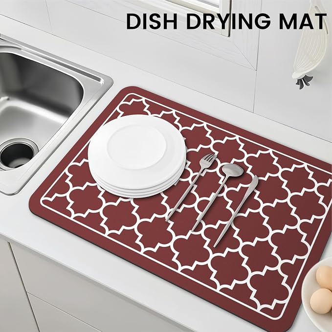 WISELIFE Dish Drying Mat Super Absorbent Drying Mat Large Dish Drying Mats - Image 7
