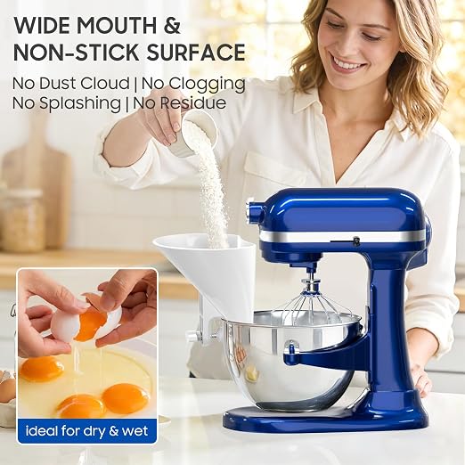 KingofKings Funnel for Kitchen Aid Accessories and Attachments, Flour Funnels - Image 7
