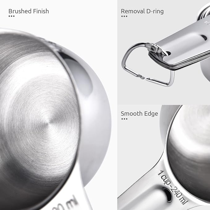 U-Taste Measuring Cups and Spoons Set of 15 : 7 Measuring Cups and 7 Measuring - Image 6