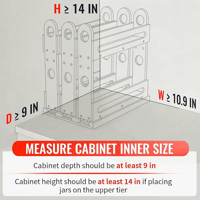 Pull Out Spice Rack Organizer for Cabinet Wide Slide Out Seasoning Rack Fits - Image 4