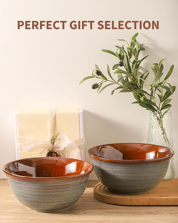 Hasense Serving Bowls, 84 Ounce Ceramic Serving Dishes - Image 5