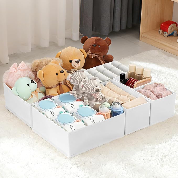 Drawer Organizer Clothes, 16 Pack Dresser Organizer Bins, Foldable Closet - Image 7