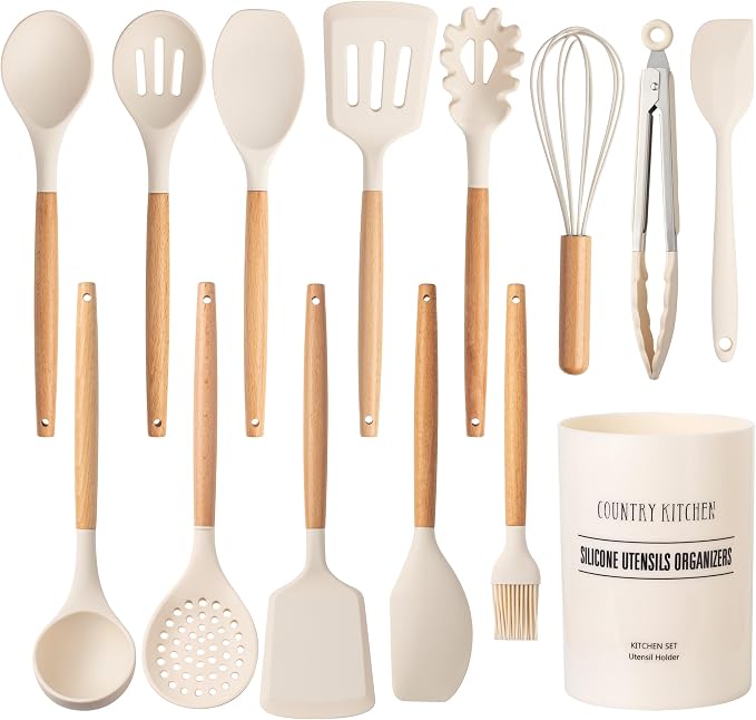 Country Kitchen Non Stick Silicone Utensil Set by CountryKitchen
