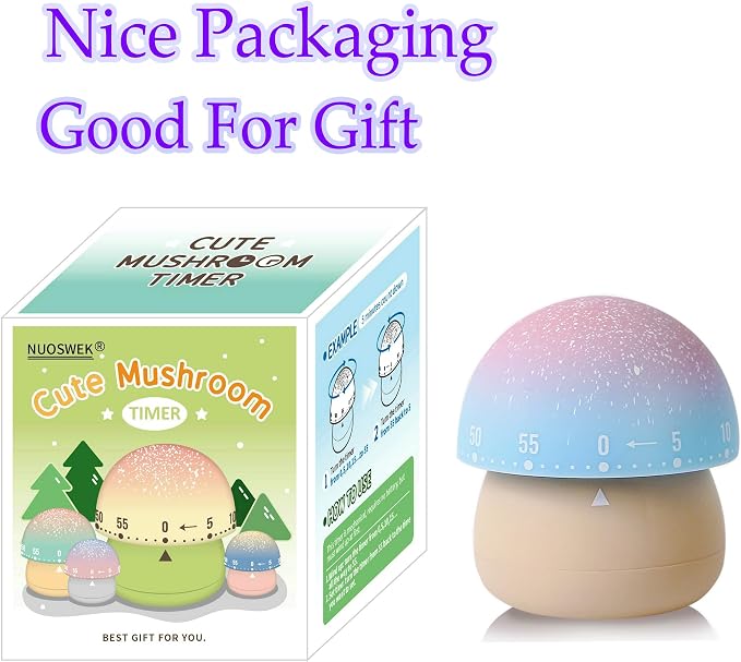 Mechanical Kitchen Timer, Cute Mushroom Timer - Image 6