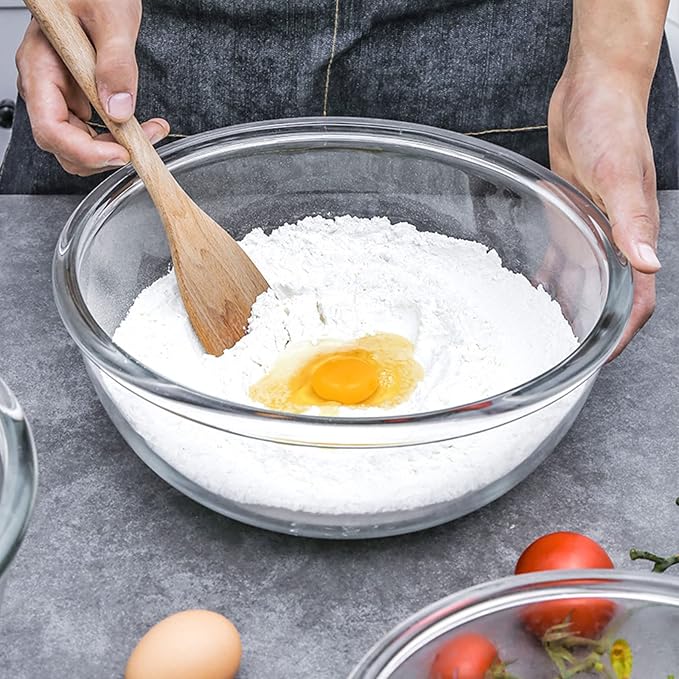 Glass Mixing Bowl Set with Airtight Lids - Image 8