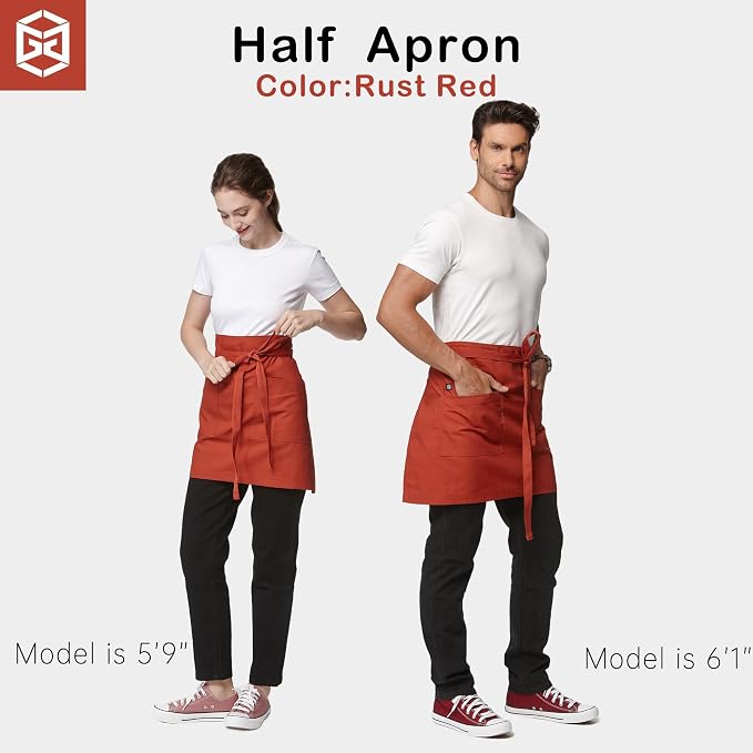 Unisex Waist Apron Half Bistro Apron Server Aprons - Image 4