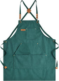 Aoomzoon Canvas Aprons for Men Chef Apron, Work Apron - 16oz Heavy Duty Cross by Aoomzoon