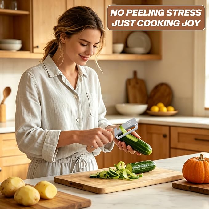 Multi-Functional Vegetable Peeler – Comfortable Wooden Handle - Image 7