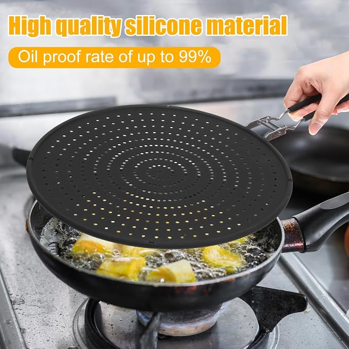 Tioncy 3 Pcs Silicone Splatter Screen - Image 2