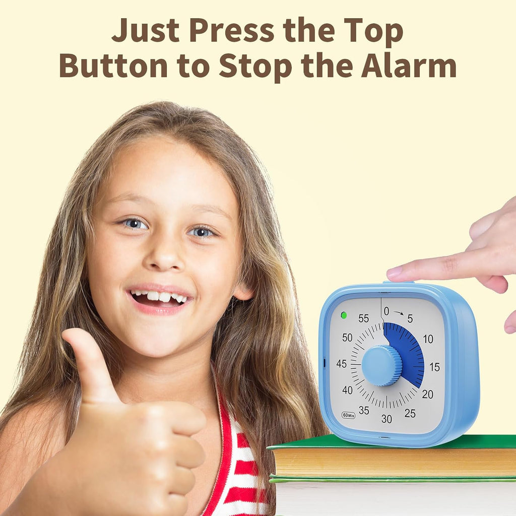 Visual Timer, Pomodoro Timers for Kids Adults, 60-Minute Countdown