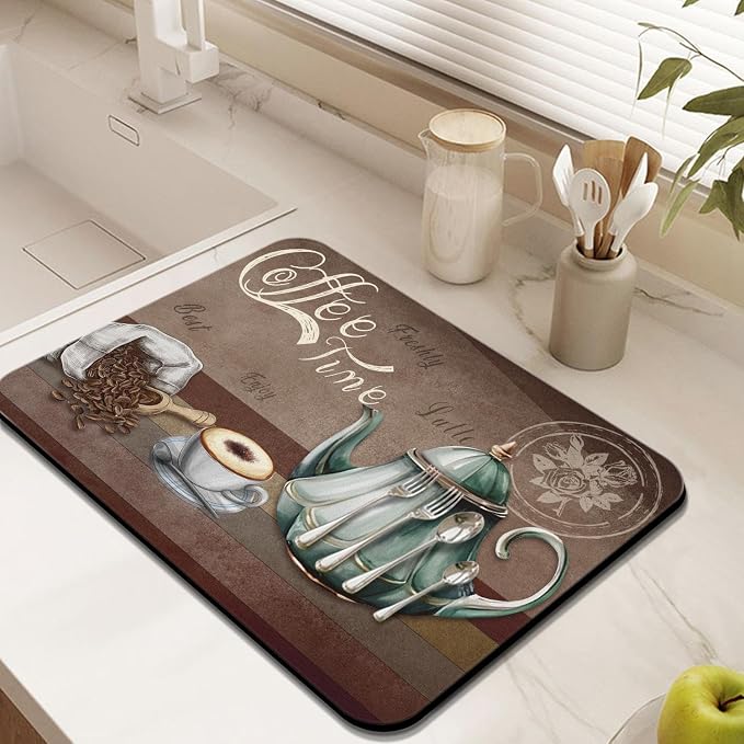 Coffee Mat 24inx18in, Coffee Bar Mat - Image 3