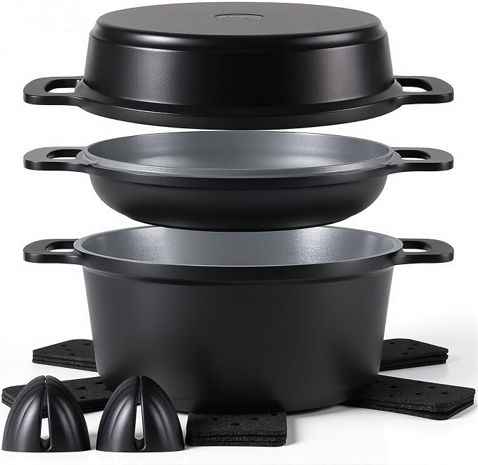Ammeloo 8-Piece Ceramic Nonstick Cooking Pot Set by Unknown