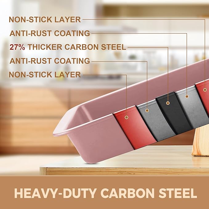 HONGBAKE Bakeware Sets, Baking Pans Set, Nonstick Oven Pan - Image 7