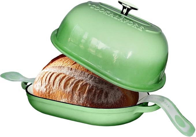 Cast Iron Bread Oven, 6 QT Bread Oven, Thick Enameled Loaf Pan by Unknown