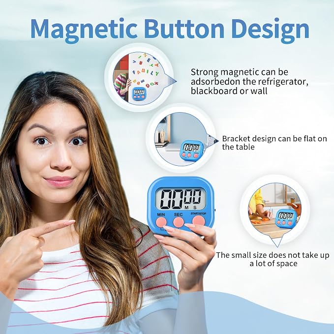 24 Pack Digital Kitchen Timer Magnetic Digital Timer - Image 6