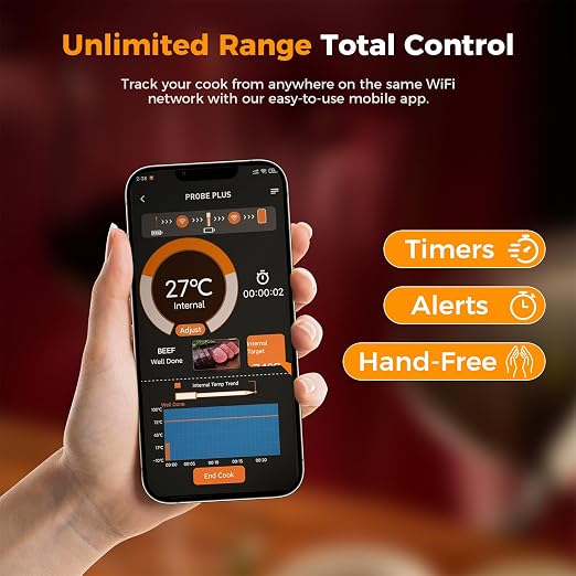 Smart Wireless Meat Thermometer, Digital Cooking Thermometer - Image 4