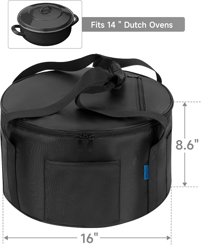 Dutch Oven Bag for 14 Inch, Durable Camp Dutch Oven Storage Bag, Carry Bag - Image 6