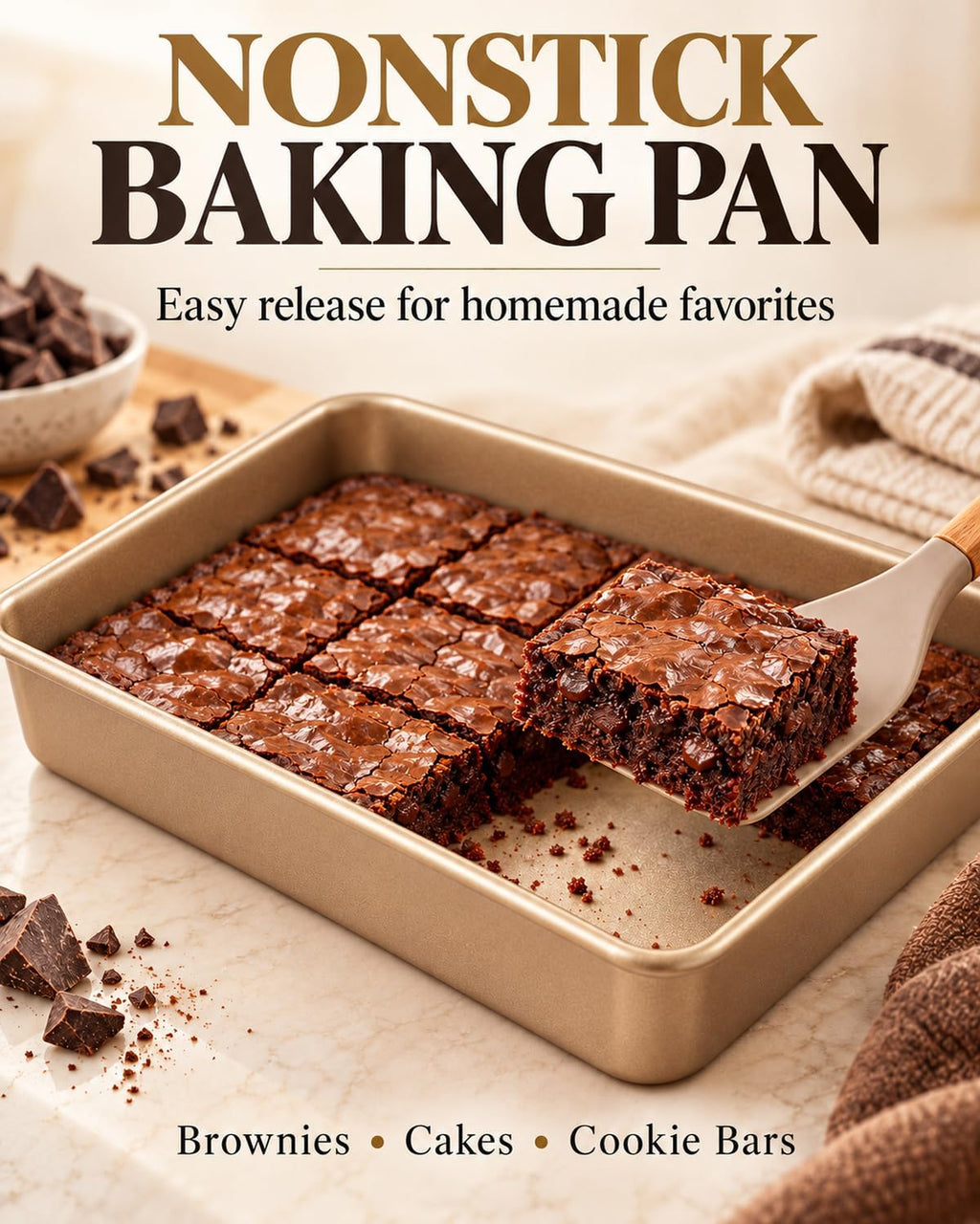 2 Pack Baking Sheet Pans, Deep Size Baking Pan Nonstick Cookie Sheet