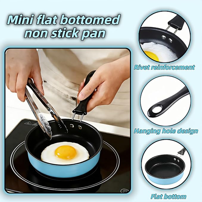 4.7 Inch Mini Skillet, Non-Stick Egg Pan - Image 3