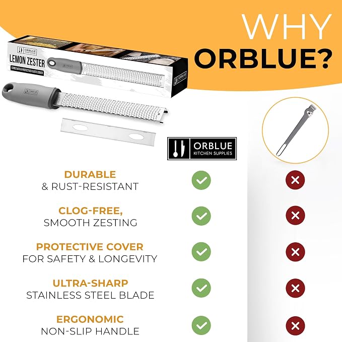 Orblue Lemon Zester & Cheese Grater - Image 8