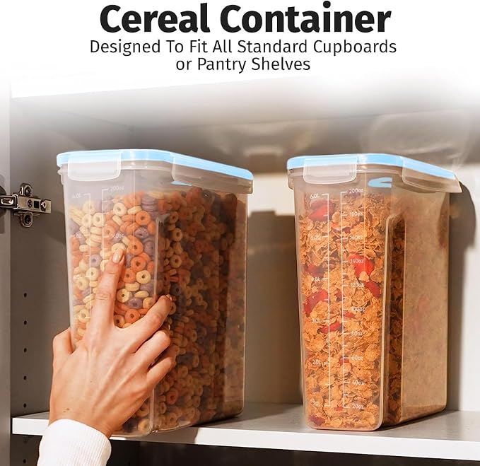 Shazo 2 Pack EXTRA Large Airtight Food Storage Cereal Containers - Image 4