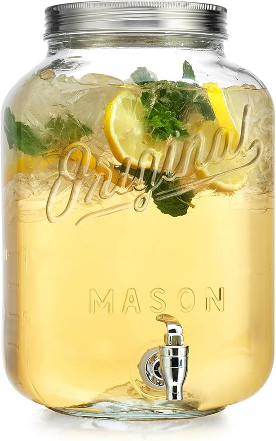 2 GALLON Glass Drink Dispensers by MosJos