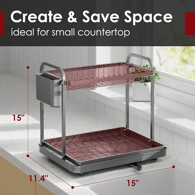 Sakugi 2-Tier Dish Drying Rack - Image 2