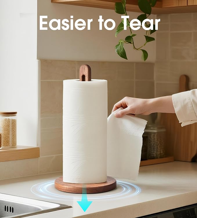 Acacia Wooden Paper Towel Holder Stand - Image 7