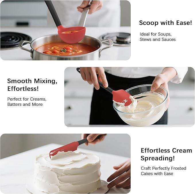 Coukre Silicone Kitchen Cooking Utensils Set - Image 4