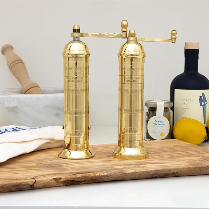 Alexander Home Original Greek Pepper Mill, 9-Inch Brass – European Manual - Image 8