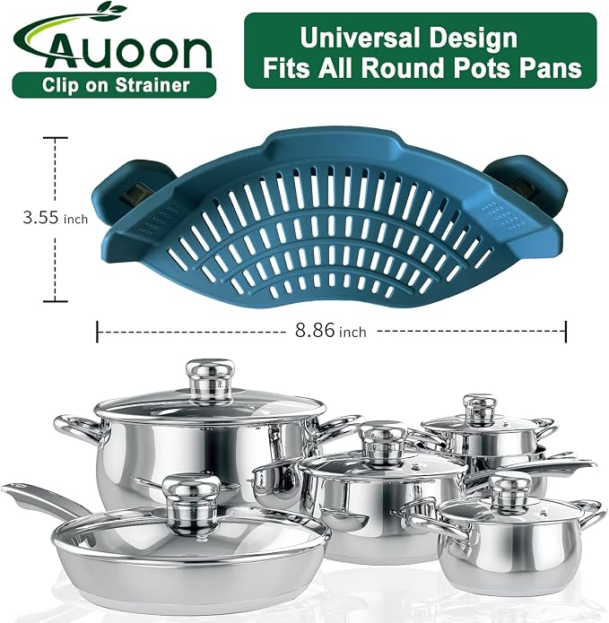 AUOON Clip On Strainer Silicone - Image 4
