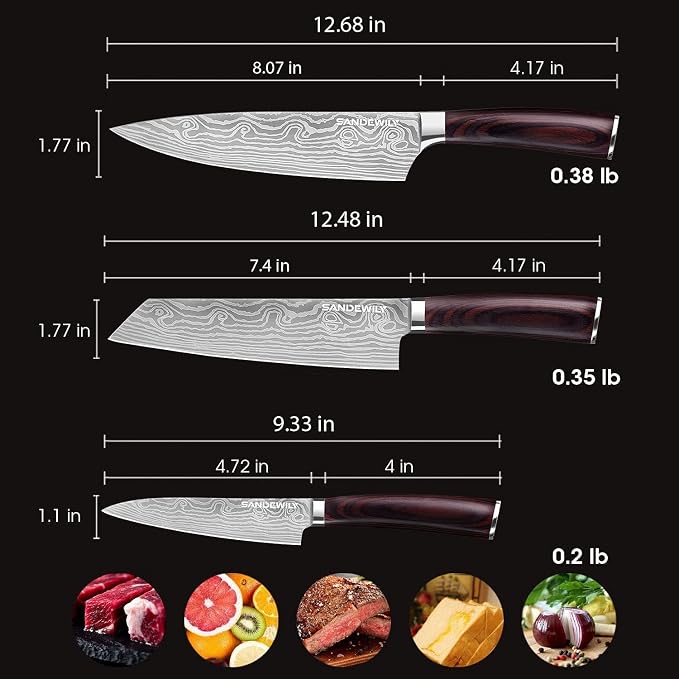 Professional Kitchen Knives High Carbon Stainless Steel Chef Knife Set - Image 2