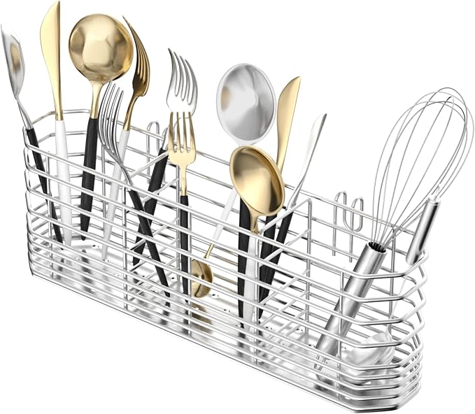 JAQ Utensil Holder for Sink, Sus304 Stainless Steel Rust Free Silverware by JAQ-BuyNow