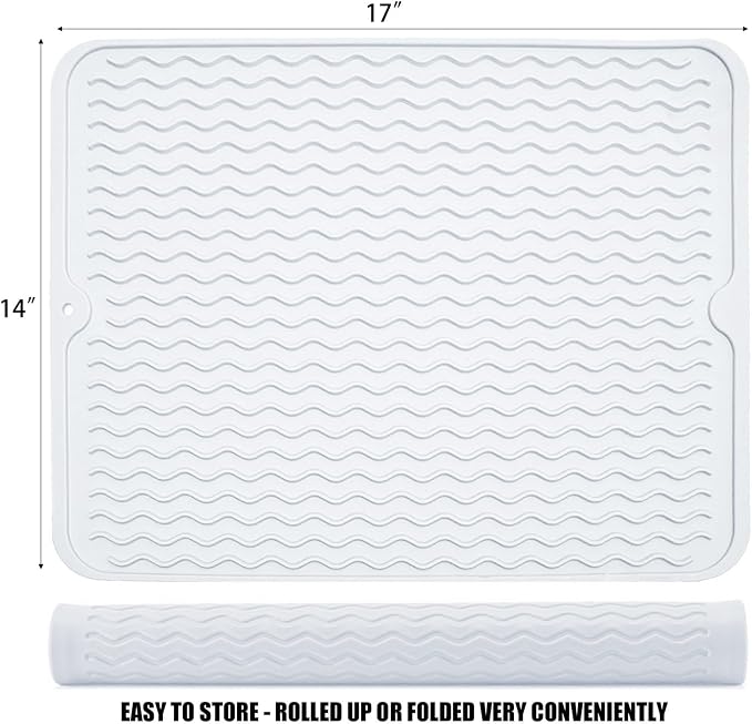Large 17" x 14" Silicone Dish Drying Mat - Image 4