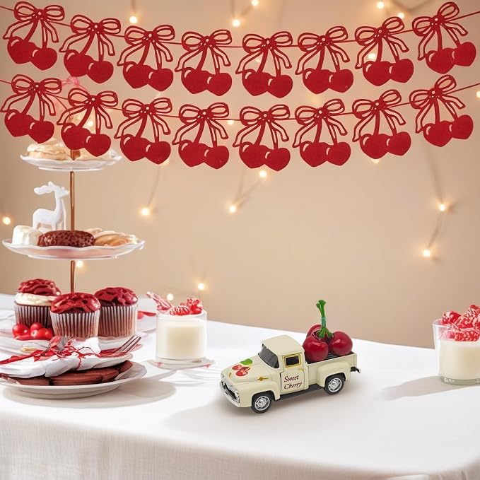 Cherry Decor – 4.9″Sweet Cherry Vintage Metal Truck - Image 2