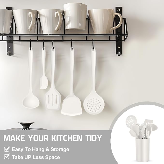 E-far Silicone Cooking Utensils Set, 25 Piece Kitchen Utensils - Image 7