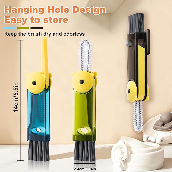 3 in 1 Cup Lid Cleaning Brush, Portable Gap Cleaner Brush - Image 5