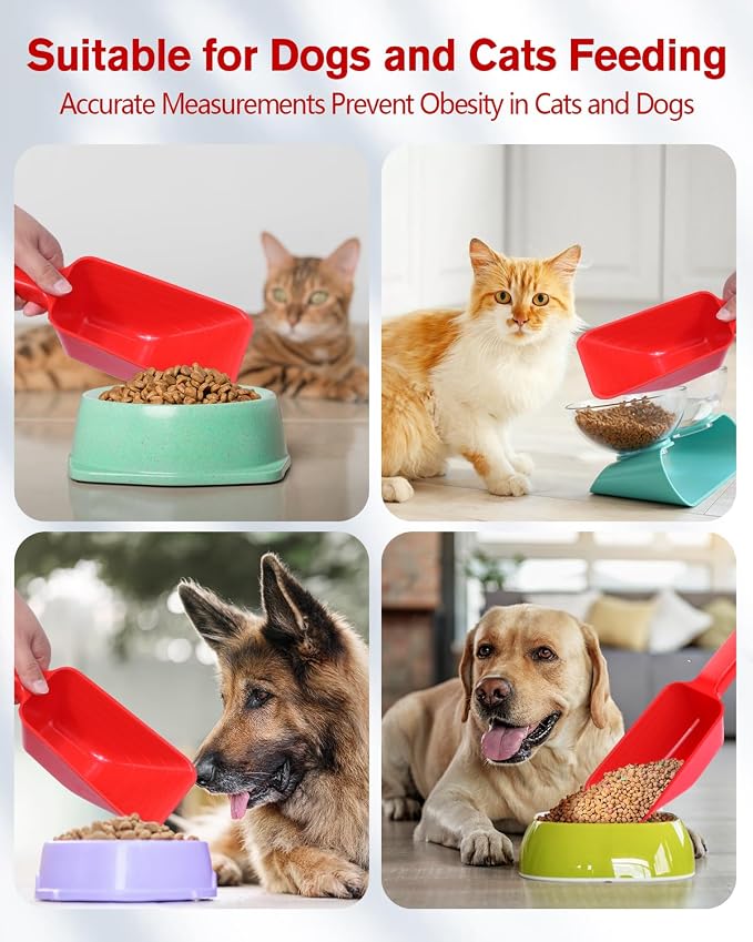 2 Cup Dog Food Scoop, Plastic Pet Food Scoop - Image 6