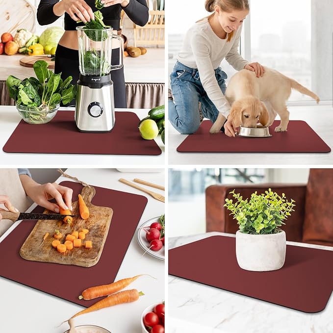 WISELIFE Dish Drying Mat Super Absorbent Drying Mat Large Dish Drying Mats - Image 7