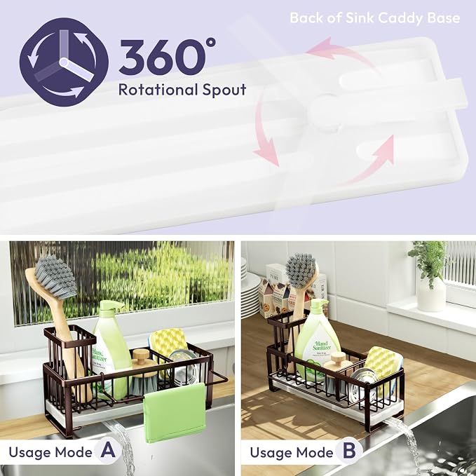 SWTYMIKI Sponge Holder for Kitchen Sink - Image 2