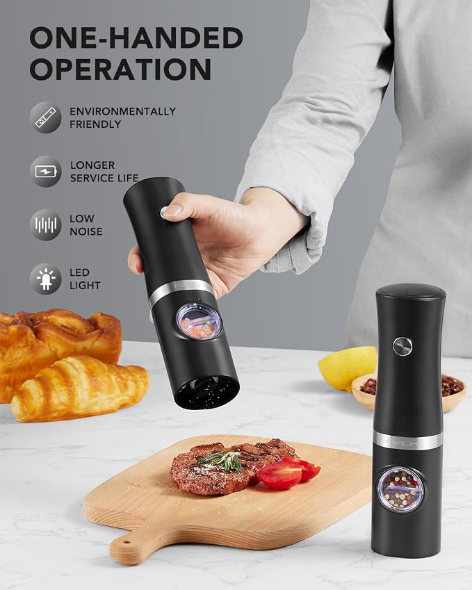 FORLIM Rechargeable Electric Salt and Pepper Grinder Set - Image 8