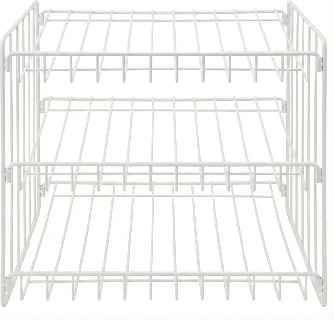 Kitchen Details 3 Tier Can Storage Organizer Rack in White - Image 2
