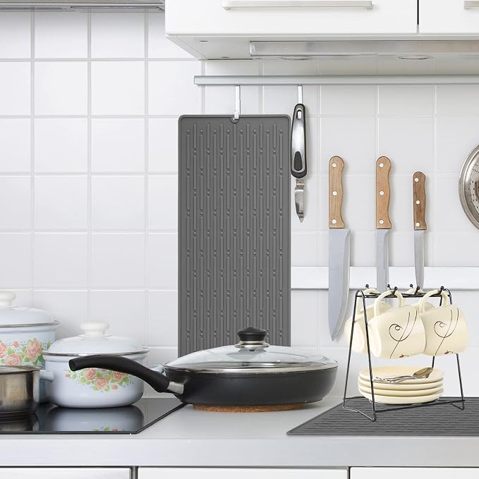 GeeRic Dish Drying Mats, Heat-resistant Silicone Mat - Image 7