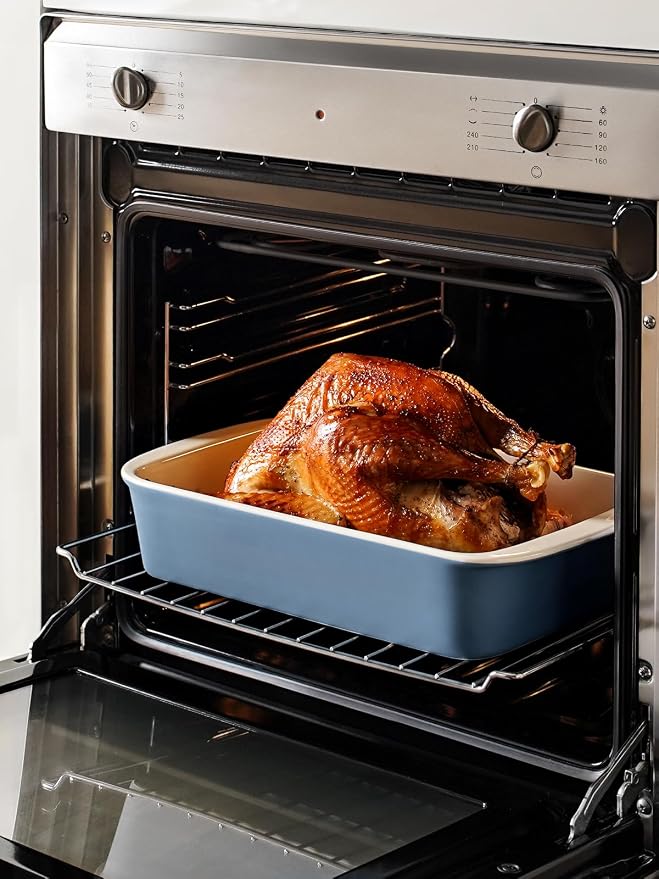 LE TAUCI Deep Casserole Dishes for Oven, 13.7”x9.6” Ceramic Baking Dish Set - Image 7