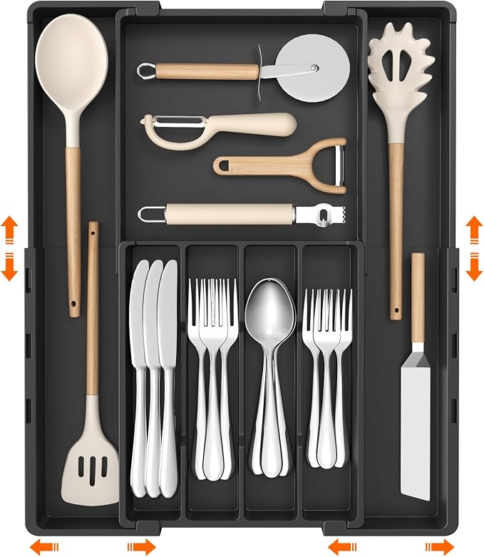 Lifewit Silverware Drawer Organizer, Expandable Utensil Tray by Lifewit
