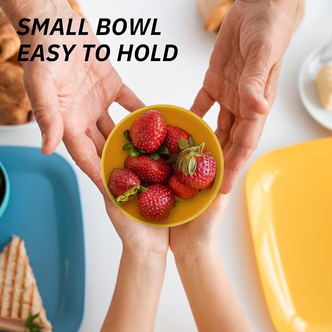 Wheat Straw Bowls, 10 OZ Snack Bowl Set of 8, Unbreakable Small Bowl, - Image 6