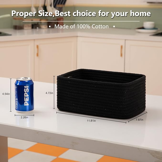 OIASKET 6 Pack Storage Baskets for Shelves, Small Baskets for Shelves, Cute - Image 3