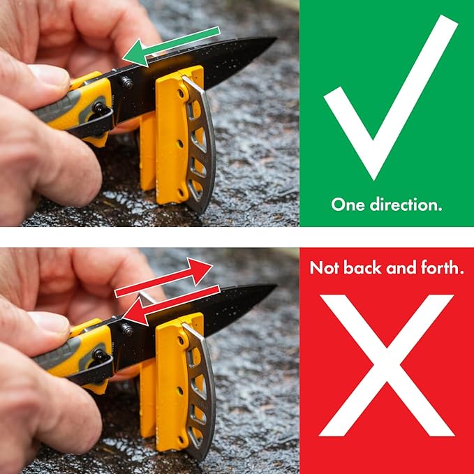 Smith’s 51176 Stainless Steel 2-Step Knife Sharpener | Yellow | Preset Coarse & - Image 5